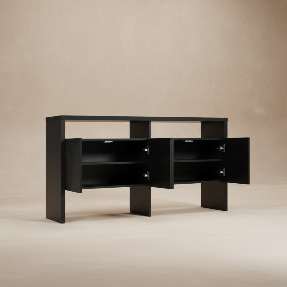 Buffet contemporain noir mat