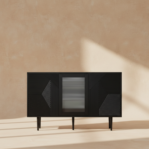 Buffet bas noir moderne