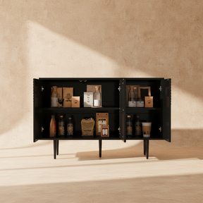 Buffet bas noir moderne