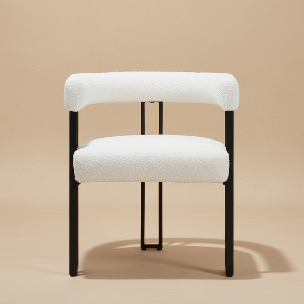 Chaises modernes en chenille gris foncé (lot de 2)