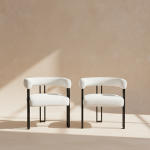 Chaises modernes en chenille gris foncé (lot de 2)