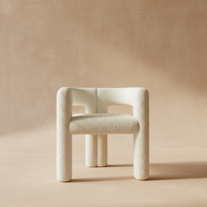 Chaise ergonomique teddy blanc design