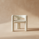 Chaise ergonomique teddy blanc design