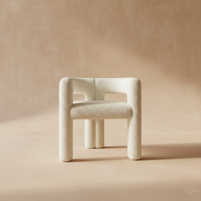 Chaise ergonomique teddy blanc design