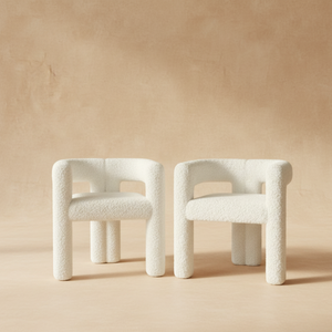 Chaise ergonomique teddy blanc design