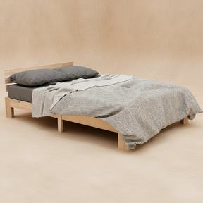 Lit en bois massif naturel 140x200