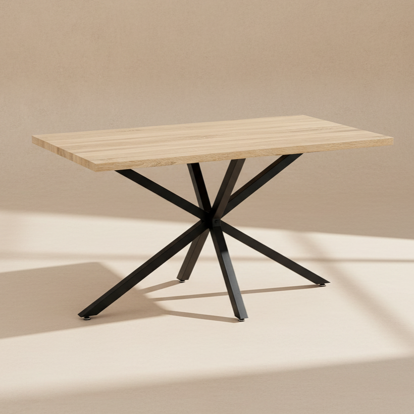 Table rectangulaire bois et métal