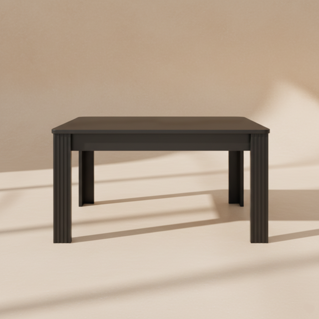 Table à manger noire contemporaine