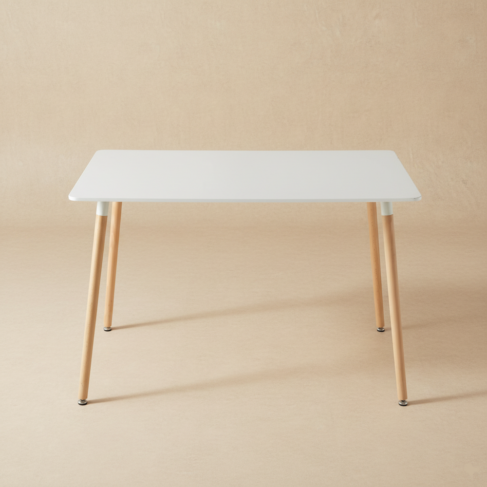 Table à manger minimaliste bois blanc