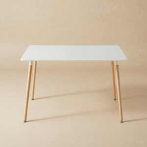 Table à manger minimaliste bois blanc