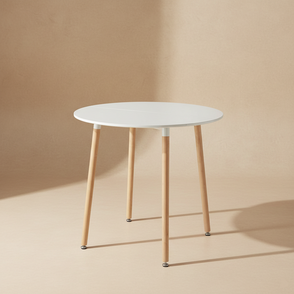 Table à manger minimaliste bois blanc