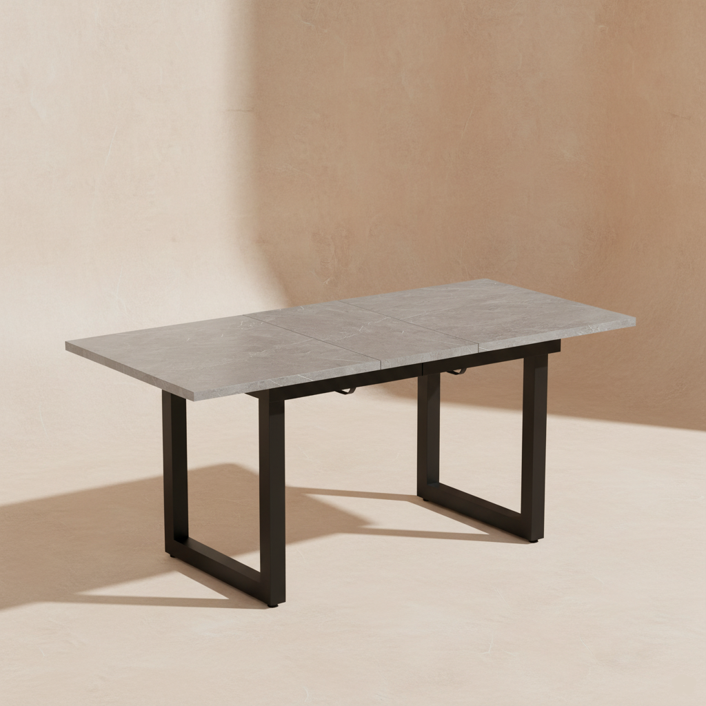 Table à manger extensible industrielle