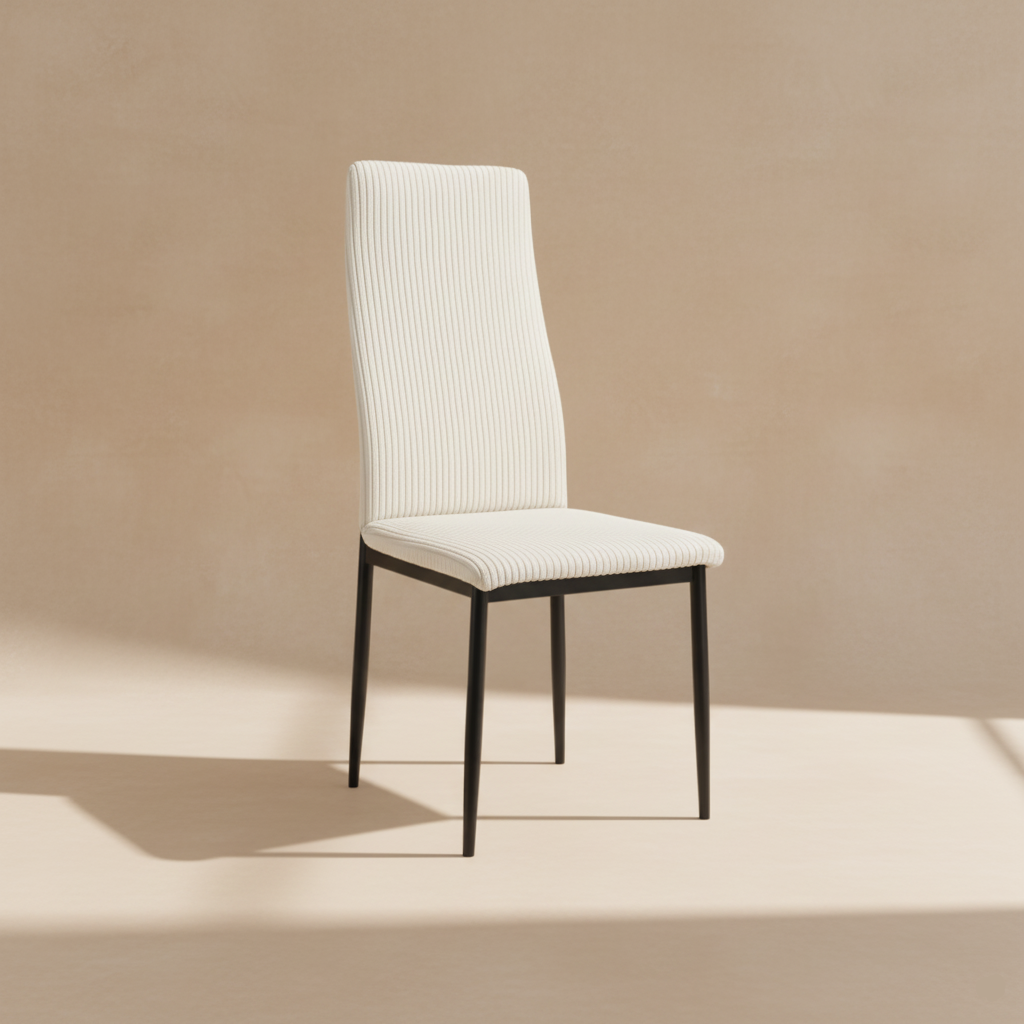 Chaise de salle à manger beige design (lot de 4)