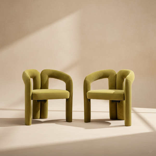 Chaises de salle à manger velours moderne (lot de 2)