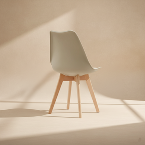 Chaise de salle à manger design beige (lot de 4)