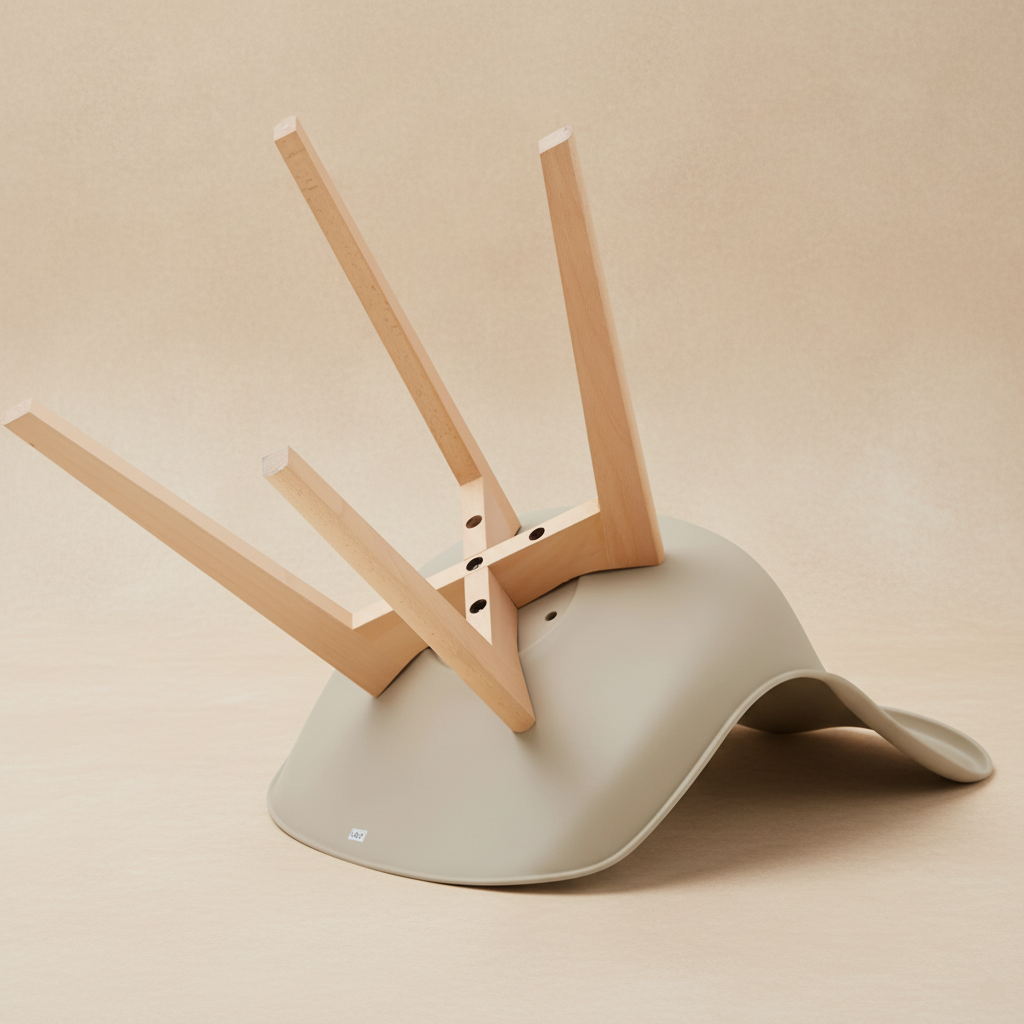 Chaise de salle à manger design beige (lot de 4)