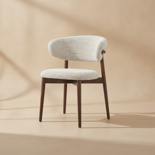 Chaise moderne scandinave bois et lin