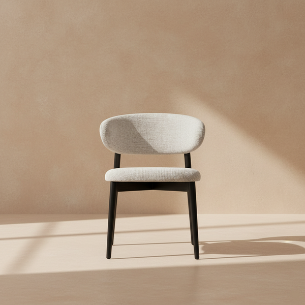 Chaise moderne scandinave bois et lin