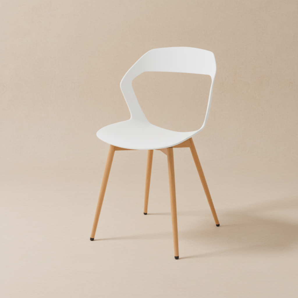 Chaise de salle à manger blanche scandinave (lot de 4)