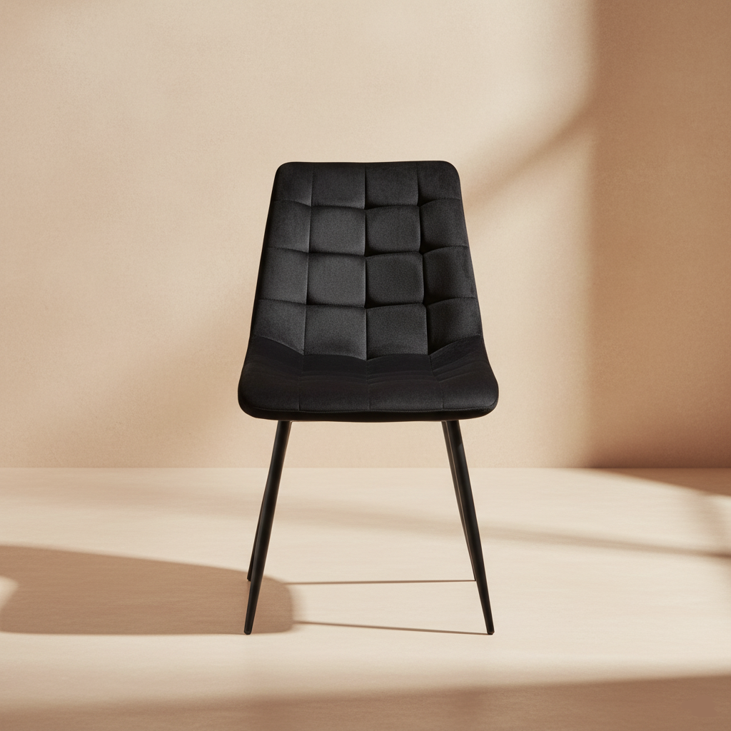 Chaise de salle à manger velours (lot de 4)