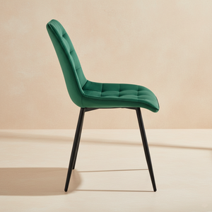 Chaise de salle à manger velours (lot de 4)