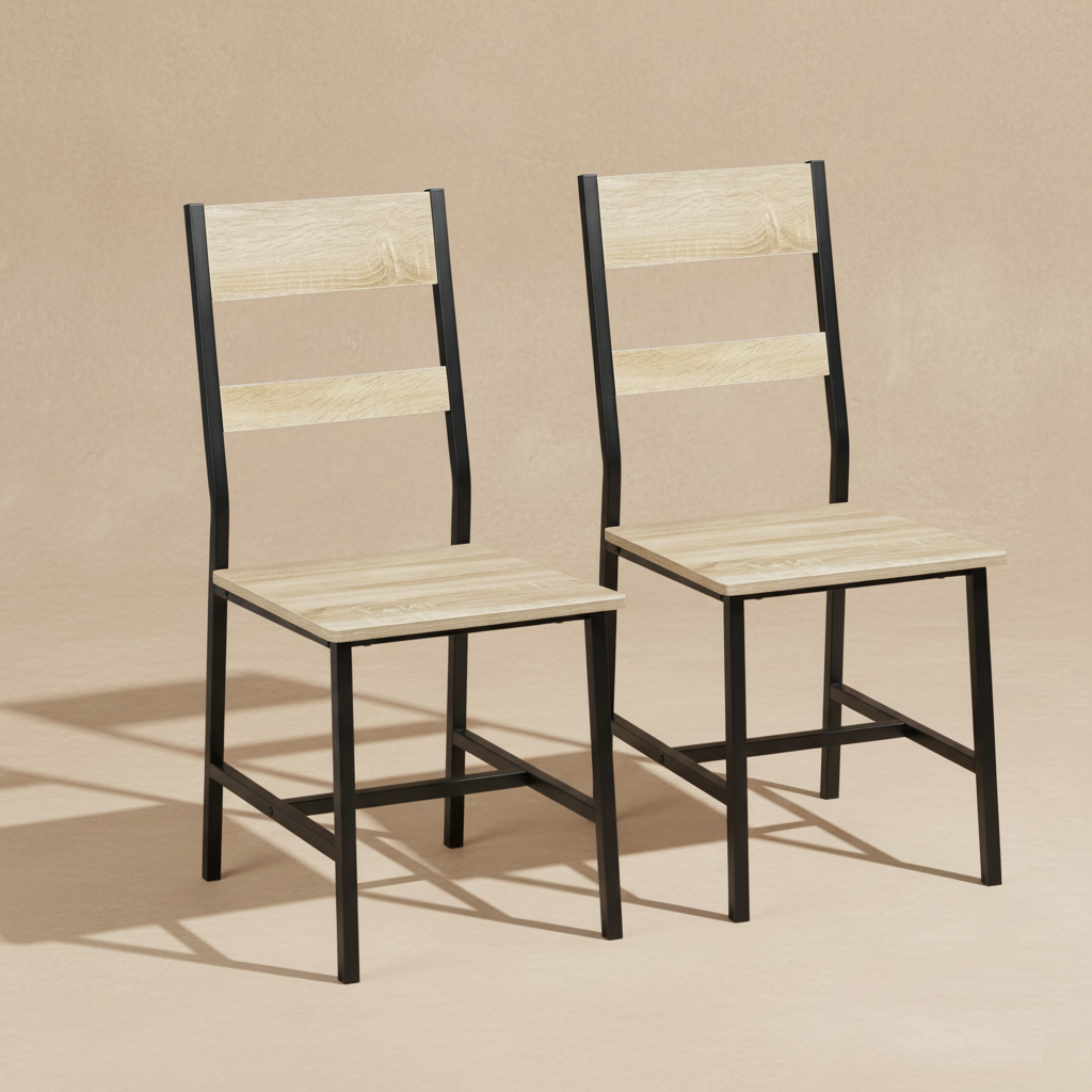 Chaises de salle à manger industrielles bois