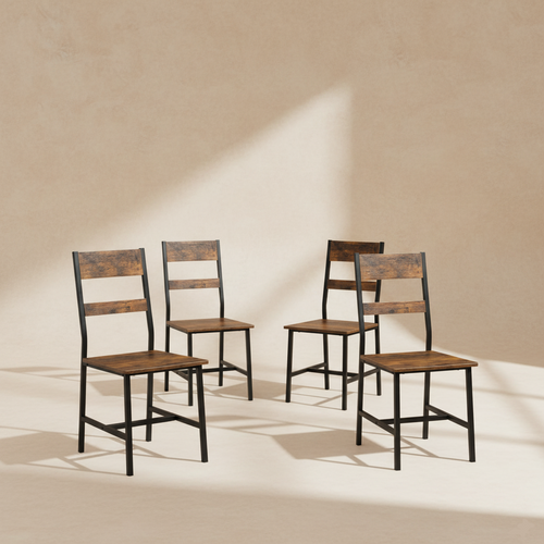 Chaises de salle à manger industrielles bois