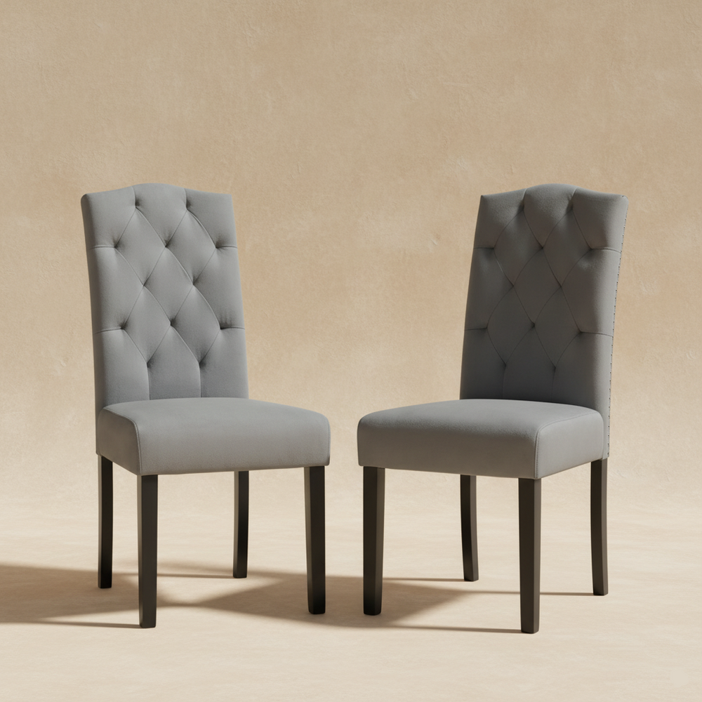 Chaises de salle à manger capitonnées (lot de 2)