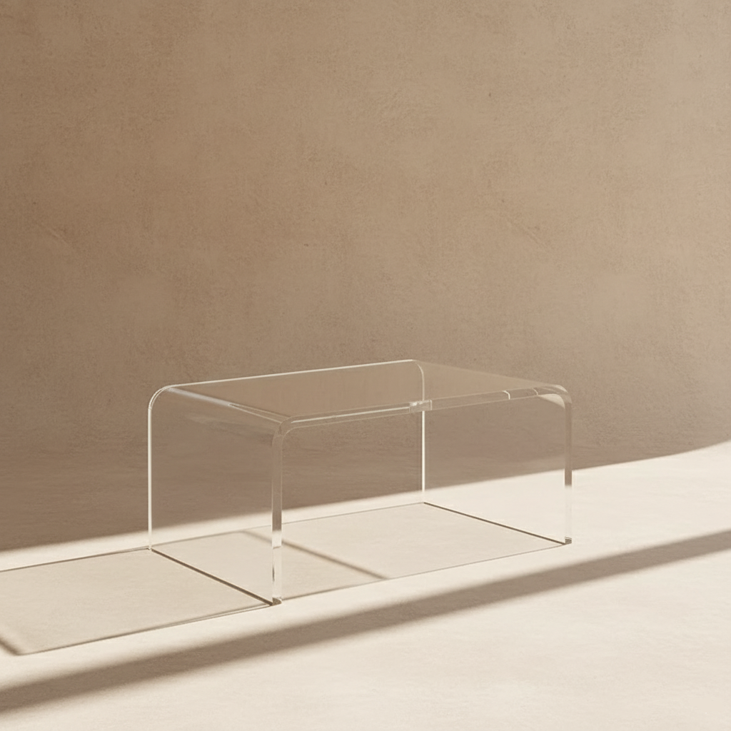Table basse acrylique transparente design