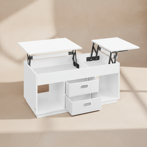 Table basse relevable moderne beige