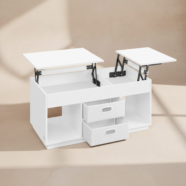 Table basse relevable moderne beige