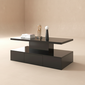 Table basse design noire brillante