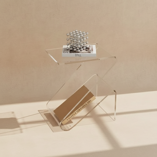 Table d’appoint design acrylique moderne