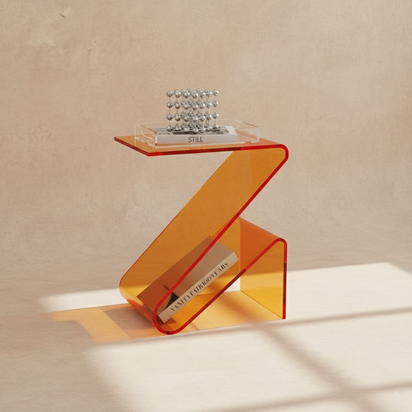 Table d’appoint design acrylique moderne