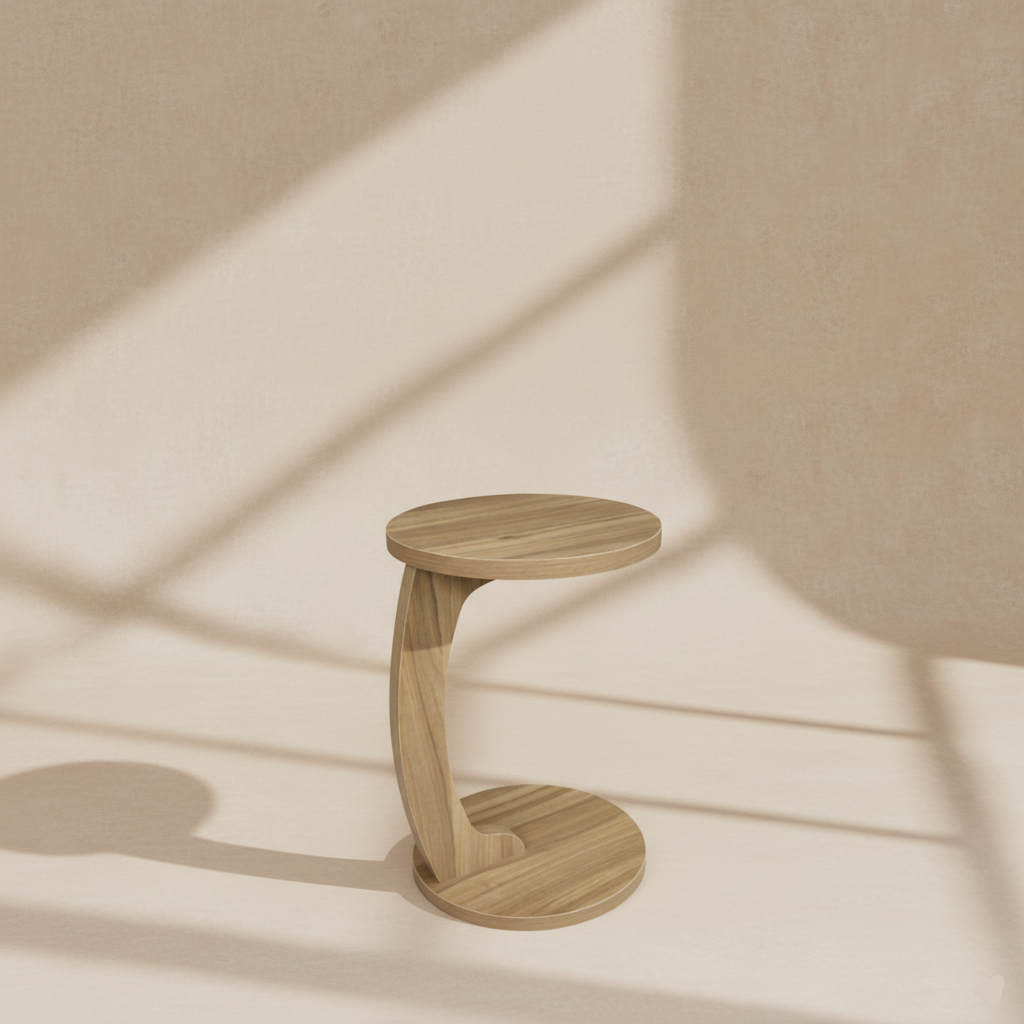 Table d’appoint ronde C-shape