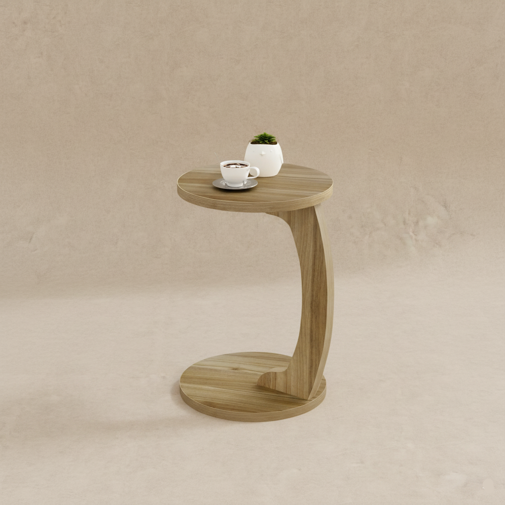 Table d’appoint ronde C-shape