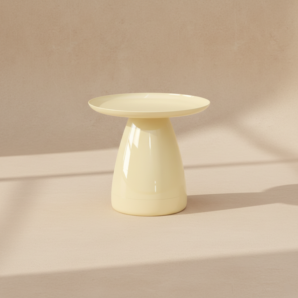 Table d’appoint ronde orange design