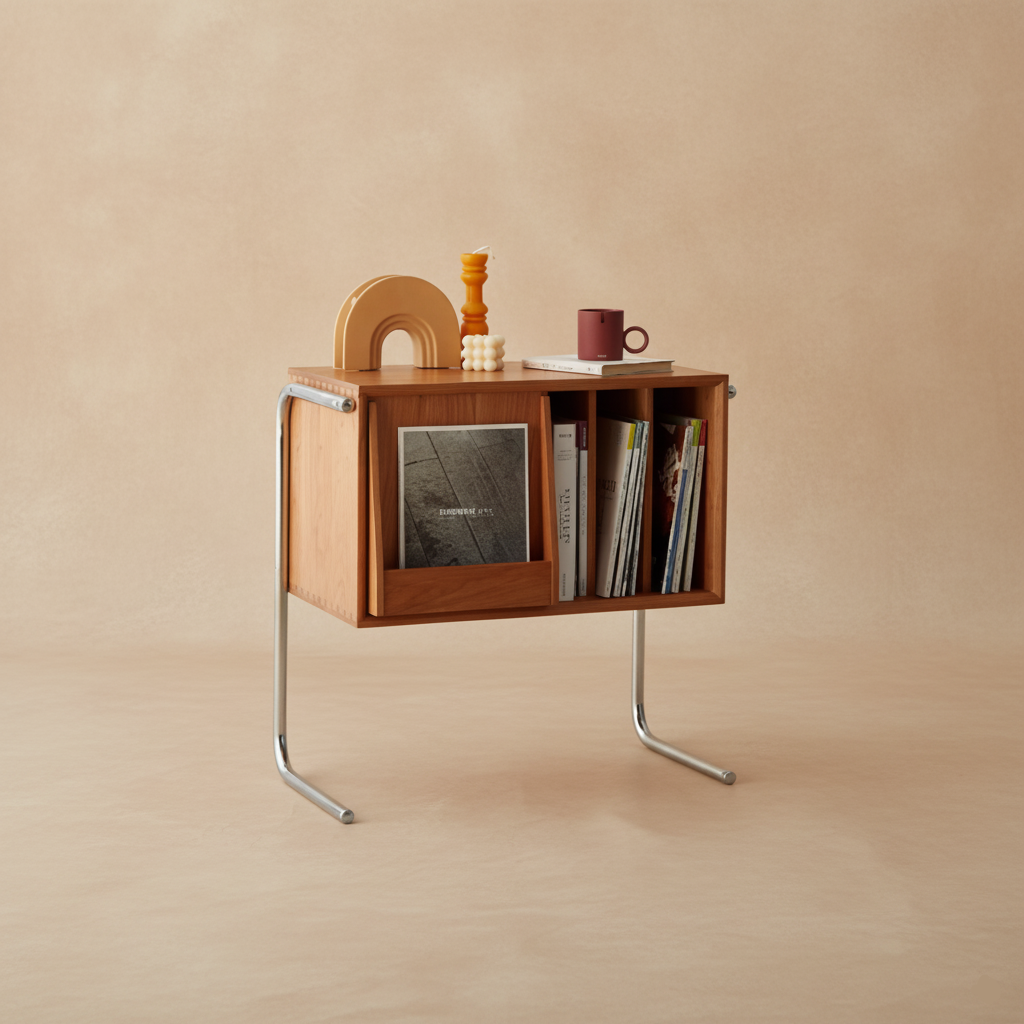 Table d’appoint bois massif style rétro