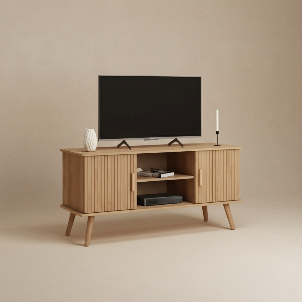 Meuble TV bois chêne moderne