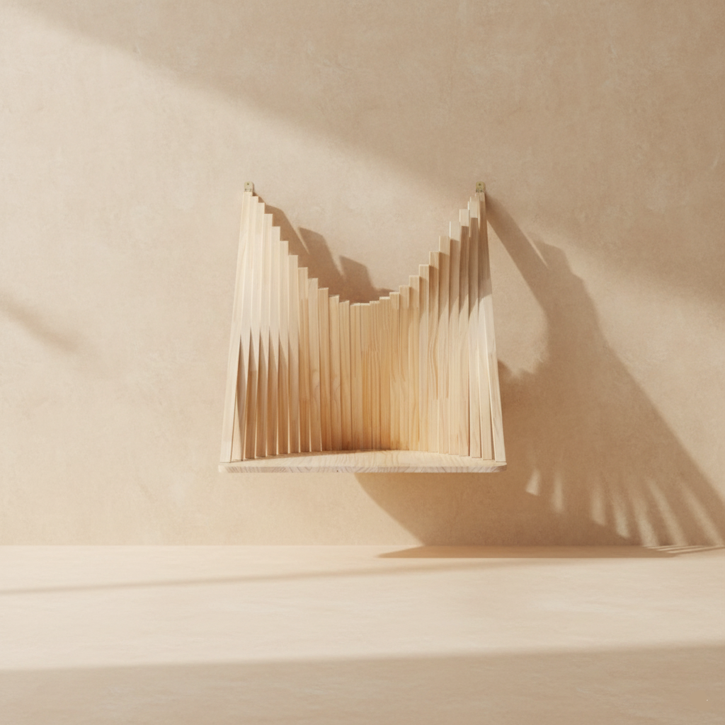 Table murale pliante bois massif design