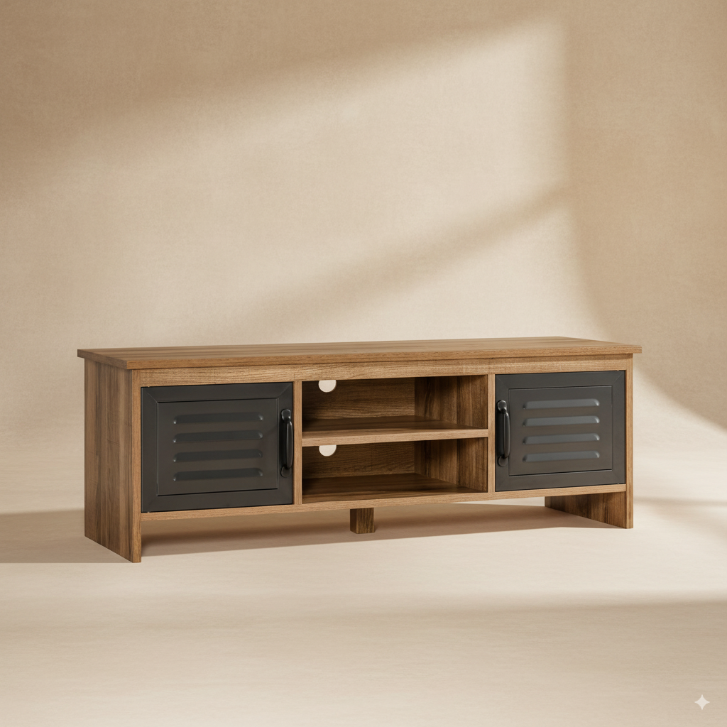 Meuble TV moderne bois métal