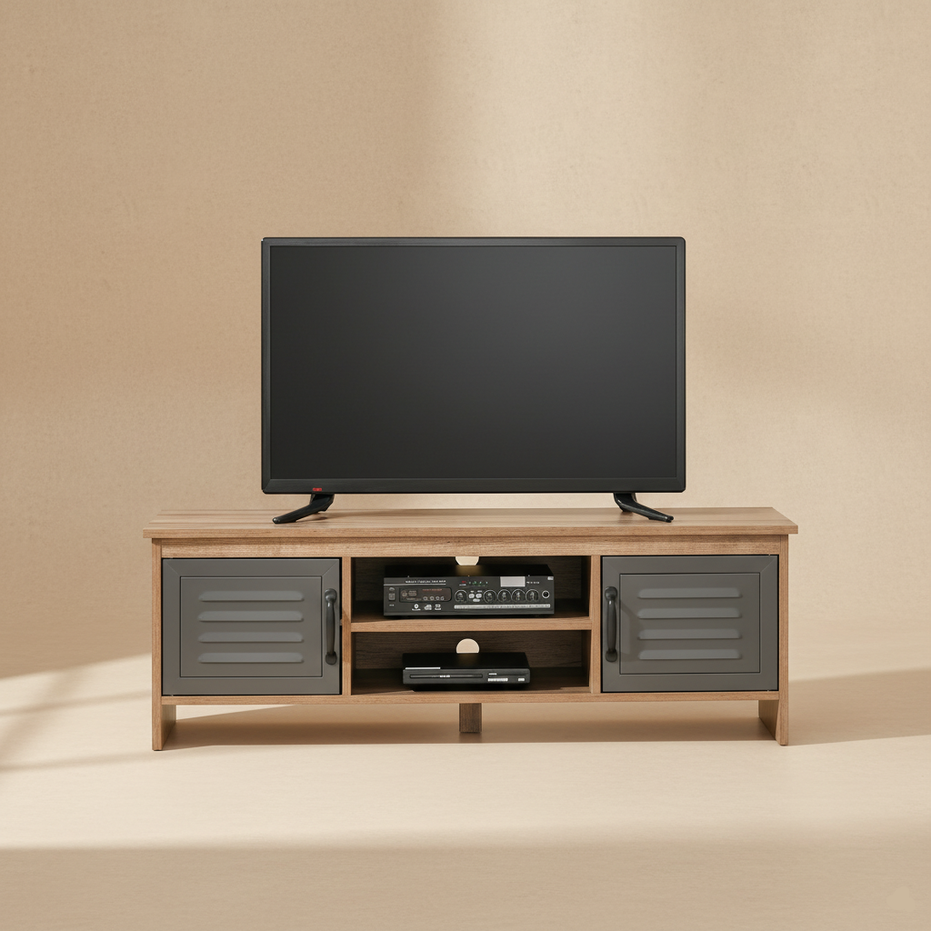 Meuble TV moderne bois métal