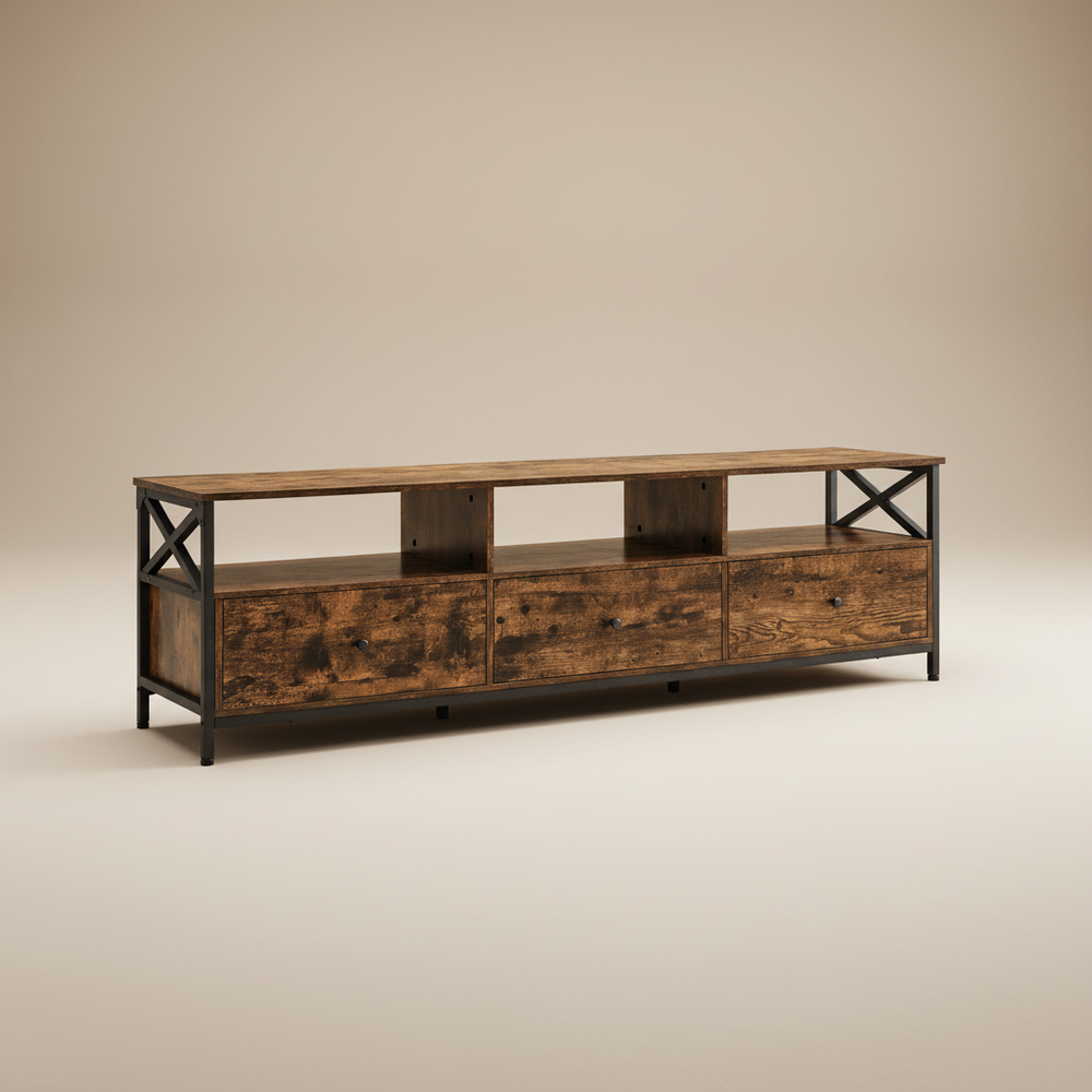 Meuble TV industriel bois rustique
