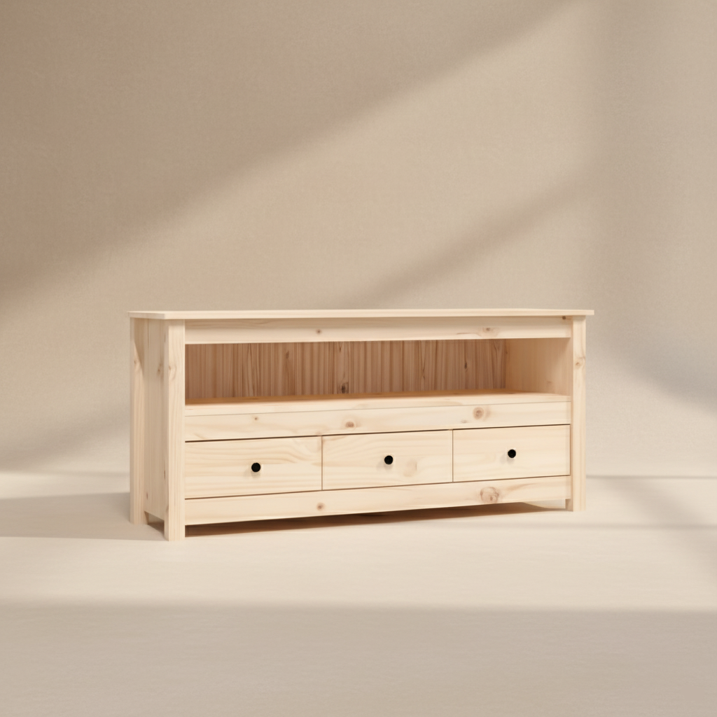 Meuble TV bois massif rustique