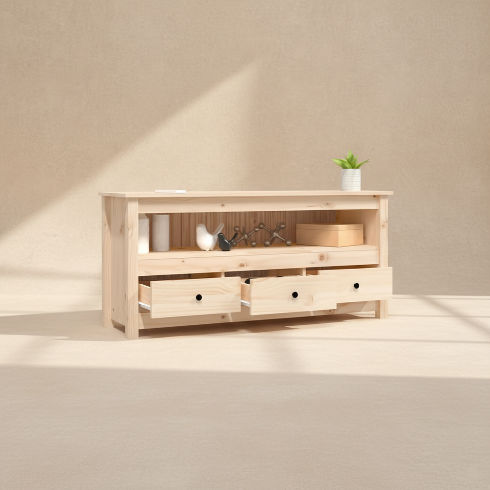 Meuble TV bois massif rustique