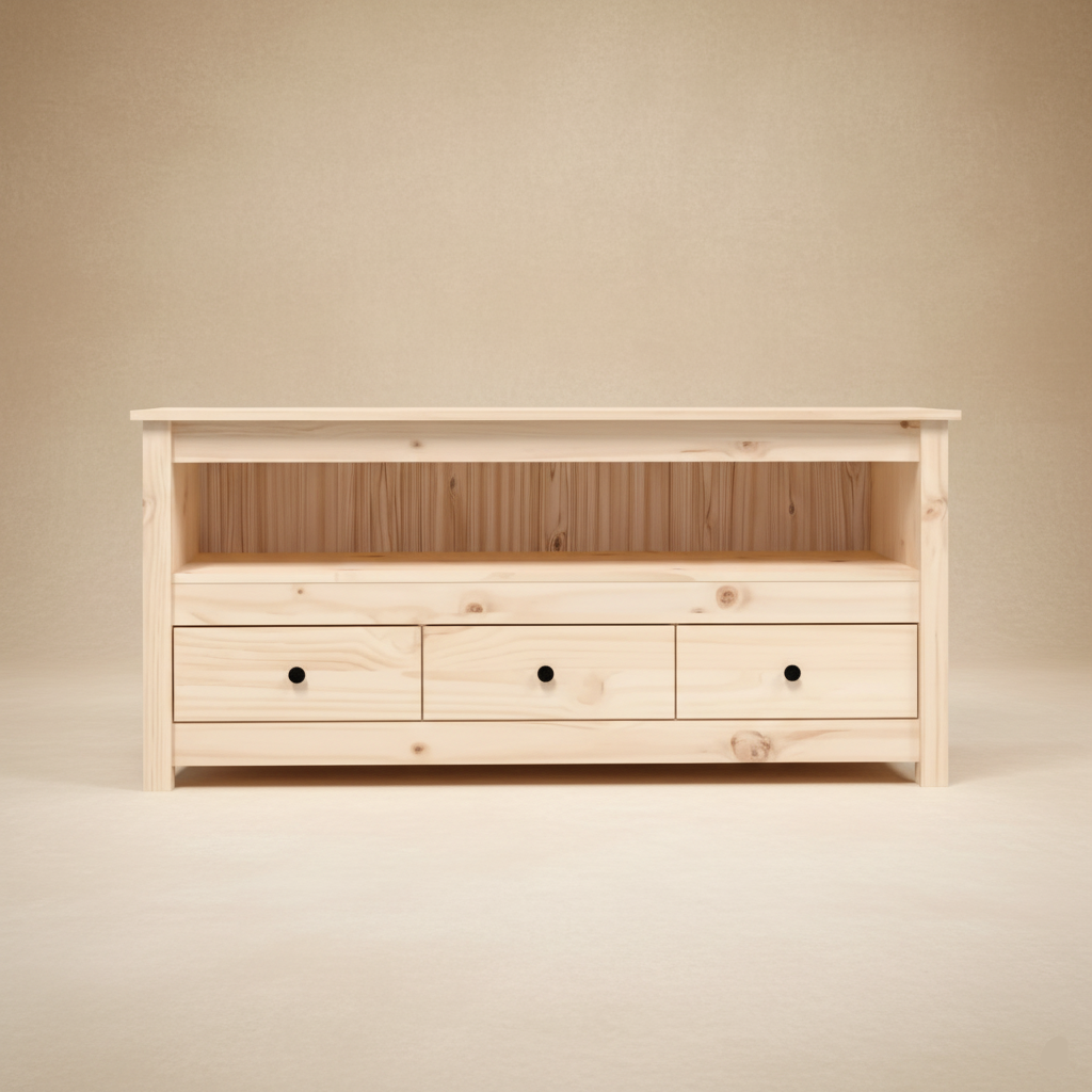 Meuble TV bois massif rustique