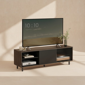 Meuble TV moderne marron cendré