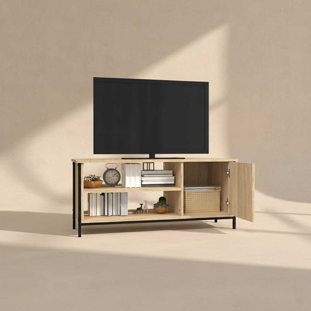 Meuble TV bois clair moderne