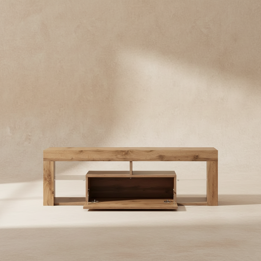 Meuble TV chêne design vintage