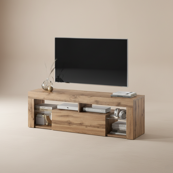 Meuble TV chêne design vintage